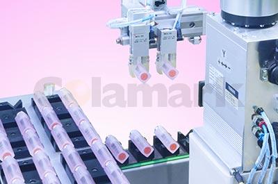 Lipstick end face intelligent labeling machine